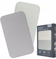 Lionelo babakocsi lepedő bambusz lepedő törtfehér szürke 80x42 (LO-BAMBOO SHEET OFF WHITE GREY 80x42)