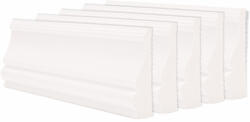 Naimeed Company Set 5 plinte decorative, polimer rigid, D6698, Alb, 2300x85x25mm (DF-D6698)