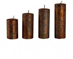 Provence Lumânări rustice de Advent Provence, de culoare arămie, 4 buc
