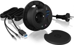 RaidSonic Docking Station Raidsonic Icy Box IB-HUB1430-CR, Black (IB-HUB1430-CR)