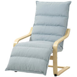 HOMCOM Fotoliu de living cu suport pentru picioare reglabil, tapițat în catifea cu cadru din lemn 67x93x105 cm Albastru deschis | Aosom Romania (83B-278V00LB)