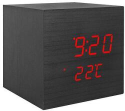 LTC LXLTC07 digitális óra ébresztővel és hőmérővel, LTC, USB 5V DC, 98 x 98 x 98 mm, fekete (LXLTC07-doweryfikacji)