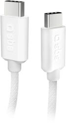 SBS TECABLETISSUETCCG USB-C - USB-C 1.5m 60W braided cable - gray (TECABLETISSUETCCG) - forit
