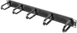 Lanberg Panou management cabluri cu perie rack 19" LANBERG AK-1203-B 5 inele tip B 1U negru (AK-1203-B)