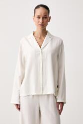 HUGO cămașă de pijama de damă cu vâscoză RHINESTONES LS-SHIRT 9BY2-BIDYMA_01X (50570400)