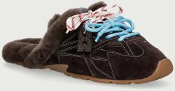 Nokwol papuci de casă pentru femei din piele Atlas Mule Brown Suede 9BY2-OBDUA9_89X