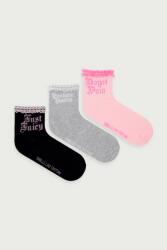 Juicy Couture șosete pentru femei SLOGAN LACE TRIM pachet de 3 9BY2-LGDZNA_39A (JCAXS226706)