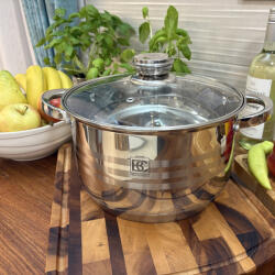 BestCOOK Edény üvegfedővel 24 cm 6, 5 literes rozsdamentes BestCOOK BC-0001/4 (BC-0001/4)