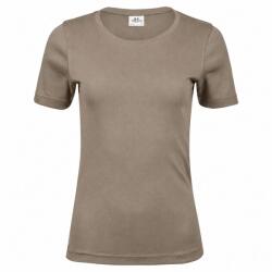 Tee Jays Tricou de damă cu mânecă scurtă Interlock - Deschisă maro | S (TJ580N-1000327656)