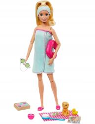 Mattel Barbie Szőke játékbaba kiskutyával (GJG55)