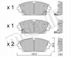 Metelli 22-1237-0 Fékbetét készlet, tárcsafék