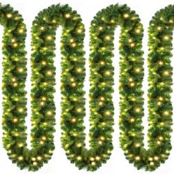 Casaria Ghirlandă de Crăciun ANDREA cu iluminare, 10m, verde