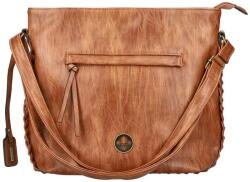 RIEKER Geanta dama, Rieker, H1071-22-Maro, de umar, piele ecologica, casual, cu accesorii metalice, maro