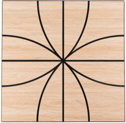 Takoy Öntapadós design falpanel imilio Clover 60x60 Sonoma tölgy fekete alapon