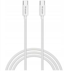 Verbatim Sync & Charge Usb-c C kábel essentials 100W fehér (32409)