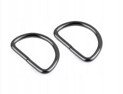 Stoklasa Fém félkör 25mm sötét nikkel 21x32x3 mm 10 db (730182_209099_55002)