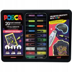 uni Groovy Colours dekormarker készlet 20db fémdobozban (213443)