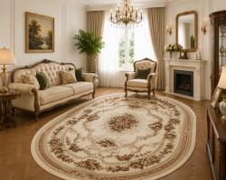 LOTOS Covor Clasic, Lotos 574, Crem Bej, Oval, Diverse Dimensiuni (4823057574012) Covor