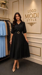 Modi style Rochie elegantă mărime mare-negru-50