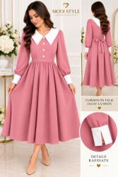 Modi style Rochie elegantă-roz-XL
