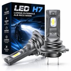 Divendi-ro Set 2 Becuri LED H7 CANBUS, 120W, 15000 lm, 12V, Lumina Alb-Rece 6000K (DR8-220-110)