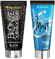 Soleo Set Autobronzant Black Bronzer Satisfaction 150ml + Balsam So Moist 150ml, illat bogyós sorbet, aqua kiss, Soleo (280720231225)