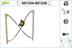 VALEO Mecanism actionare geam VALEO 851335 (851335)
