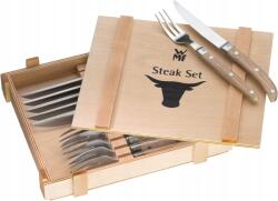 WMF Steak evőeszközök 12 db Cromargan Tölgy Kovácsoltvas Fogazott Mosogatógép (12.8063.6046)