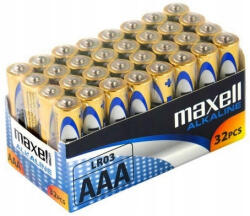 Maxell 32 X Maxell Alkáli Elem Aaa LR3 R3 Csomag Ára 32 Db Erős (LR03)