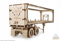 UGears Félpótkocsi VM-03 traktorhoz fából készült mechanikus 3D összecsukható modell (70057)