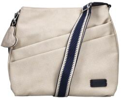 RIEKER Geanta dama, Rieker, H1004-60-Bej, de umar, crossbody, piele ecologica, casual, cu pandantiv inima, bej