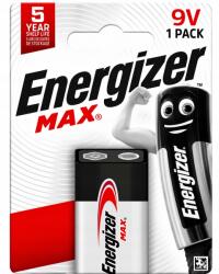 Energizer 1 X Energizer Akkumulátor Max 9V 6LR61 6F22 Erősített Háztartási Érzékelő Riasztókhoz (6LR61)