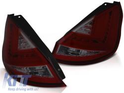  FORD FIESTA MK7 08-12 HB piros-füst színű LED BAR hátsó lámpa (TTTLF6028428)