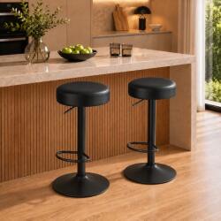 ARTOOL Set 2 scaune de bar Artool Rojst, reglabile, rotative, negre, 62, 5-83 cm (3775_1-S2)