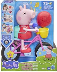 Hasbro Papusa Peppa Pig cu bicicleta interactiva, sunete si accesorii (G2177) Figurina