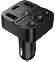 hoco. Modulator FM Bluetooth Hoco E87, 2 x USB-A - 1 x USB-C, Negru (mod/hoc/e87/2x)