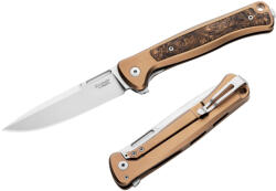 lionSTEEL SKINNY SK01 BR / Könnyű zsebkés hagyományos formákkal, titán nyéllel és színes szénbetéttel - barna (LION0279)