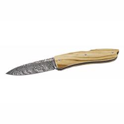 lionSTEEL 8800D-UL OPERA DAMASCUS / Damaszkuszi acél pengéjű és fa nyéllel ellátott zsebkés (LION0085)