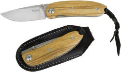 lionSTEEL 8210 UL / Zsebkés D2 acél pengével és tömör olajfa nyéllel - barna (LION0100)