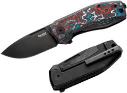 lionSTEEL NANO NA01 NB / Zsebkés exkluzív színes karbon nyéllel, NEBULA mintával - fekete (LION0290)