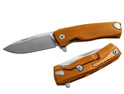 lionSTEEL ROK A OS / Luxus zsebkés tömör alumínium nyéllel és tartós M390 acél pengével - narancssárga (LION0155)