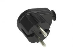 BLOW Stecher Schuko, Blow, WT-16B, Unghi 90 grade, 250V, 16A, Negru (WT-16B)