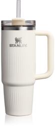 Stanley Quencher H2. O Fluted Tumbler pahar din oțel inoxidabil cu pai mare cream gloss 1 buc