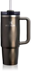 Stanley Quencher H2. O Fluted Tumbler pahar din oțel inoxidabil cu pai mare gunmetal shine 1 buc