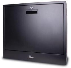 GETFORT Fém rack szekrény 2U, Getfort, 580x540x130mm, fekete, 9, 5kg (34827)