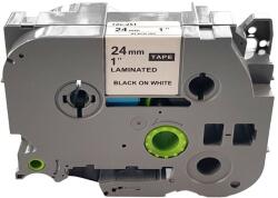 AIMO Banda laminata compatibila Brother TZe-251, 24 mm, negru pe alb, pentru semnalizare, identificare active si aplicatii industriale (AZe-251)