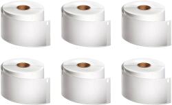 DYMO Set 6 role etichete DYMO LabelWriter albe 41 89 mm pentru ecusoane cu nume, vizitatori si evenimente 2234187 (2234187)