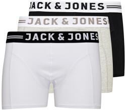Jack & Jones Jack & Jones, Logós derékpántú boxer szett - 3 db, Fekete, Szürke, Fehér, L (12081832-LIGHT-GREY-MELANGE-L)
