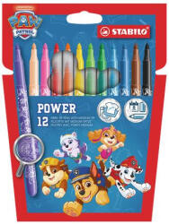 STABILO Filctoll készlet, vastag, 2 mm, STABILO Power, Mancs őrjárat, 12 különböző szín (TST2801205) (280/12-05)