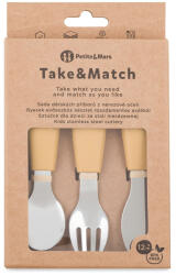 Petite&Mars Baba evőeszköz készlet rozsdamentes acél Take&Match Intense Ochre 12m